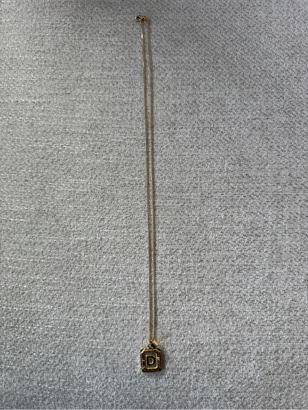 “D” Pendant Necklace